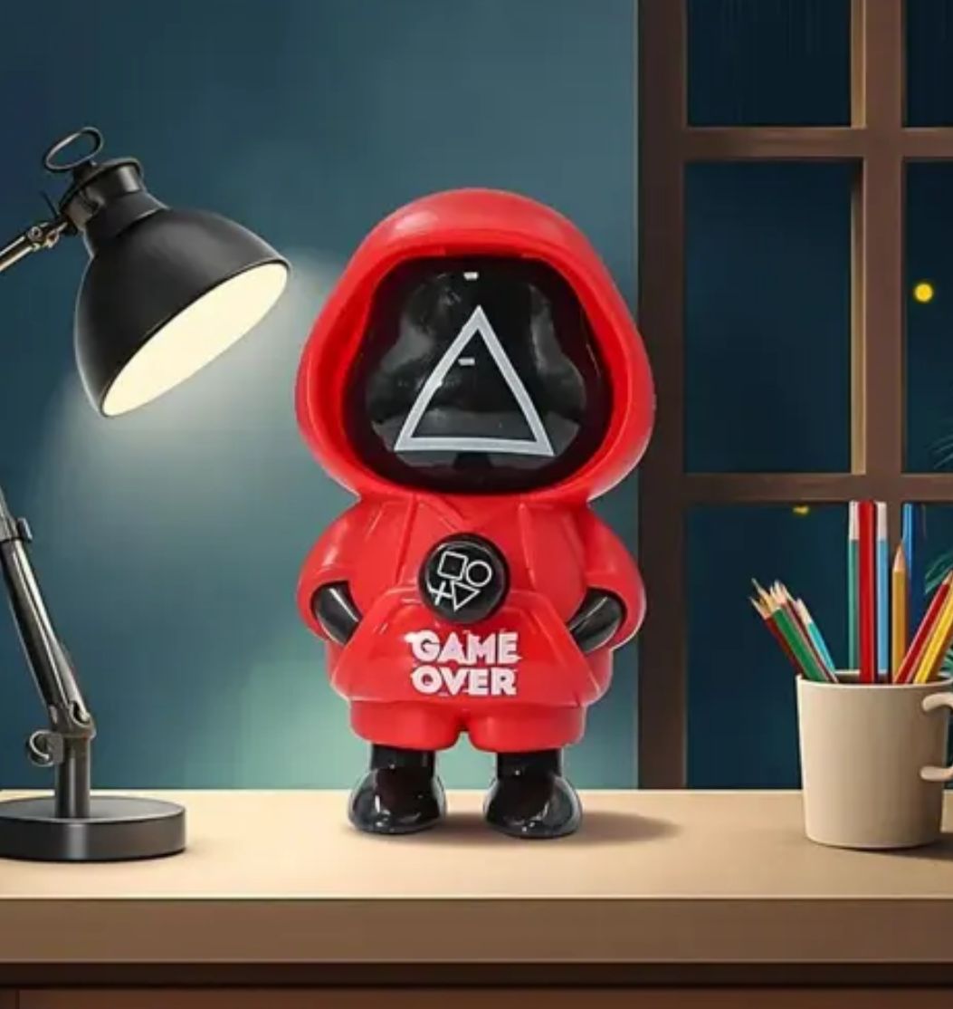 Game Over red hooded keychain inspired by Squid Game – premium collectible keychain | Your Masa