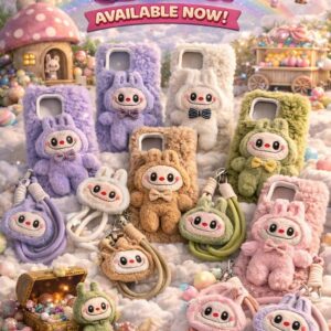 Labubu Plush Phone Charm Case 💖